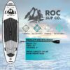 Roc Inflatable Stand Up Paddle Boards 10 ft 6 in with Premium SUP Paddle Board Accessories, Wide Stable Design, Non-Slip Comfort Deck for Youth & Adults