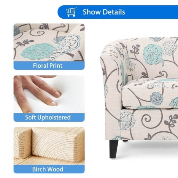 Indoor Contemporary Fabric Club Chair
