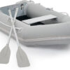 CREWORKS 7.5ft Inflatable Dinghy Boat, 2 Person 660lb Transom Sport Tender Boat with Pump Aluminum Oars Floor, Heavy Duty Inflatable Raft Kayak for Adults