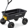 7GCG-NF Heavy-Duty Poly Dump Garden Cart with No-Flat Tires, 7 Cubic Feet, 1200-Pound Capacity, Black, Amazon Exclusive