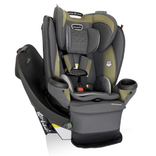 Revolve360 Extend Convertible Car Seat with 360 Degree Rotation, Extended Rear-Facing, Forward-Facing, Booster Mode, and Secure Latch Install, Revere Gray