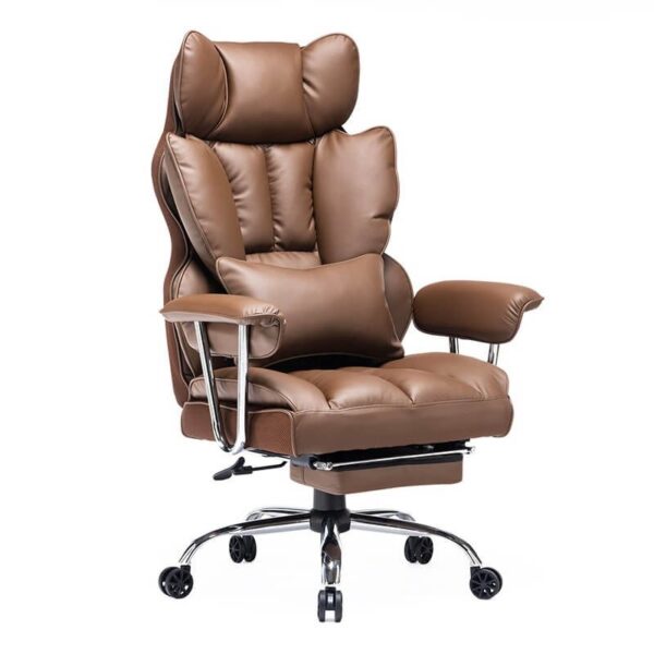 cd3416e03cf840e5ab27d983e5bf51e0 Leather Office Computer Chair (Executive Office Chair with Leg Rest and Lumbar Support)