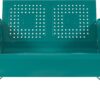 Crosley Furniture Bates Retro Metal Outdoor Loveseat Glider (CO1024-TU) and Arm Chair Set (CO1025-TU), Turquoise Gloss