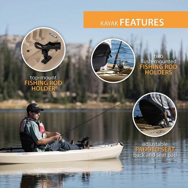 cdde3773f3ee4f3fbcb9d6de1004b402 Lifetime 90806 Tamarack Angler 100 Fishing Kayak C 2 Pack (Paddles Included)