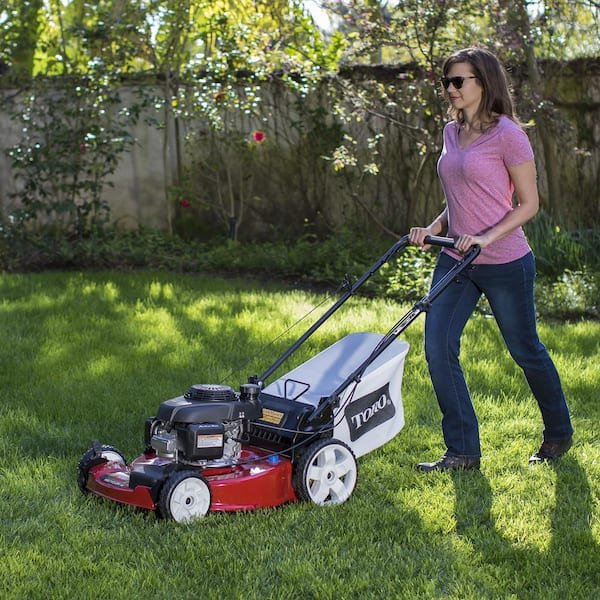cdef8a535a2d4abf950a4a75cab2f109 Self-propelled gas mower, 22-inch 170cc OHV engine high-wheel RWD 3-in-1 with height adjustment, oil included