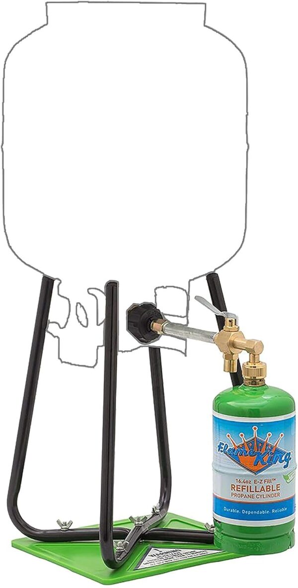 Pound Steel Propane Tank Cylinder with OPD Valve and Built-in Gauge, 20 lb Vertical-Flame King