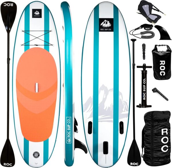 ce1e57d8a13d4ae7bab04cf1a2ac169a Roc Inflatable Stand Up Paddle Boards with Premium SUP Paddle Board Accessories, Wide Stable Design, Non-Slip Comfort Deck for Youth & Adults