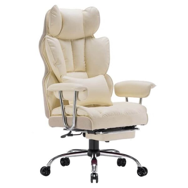ce61c0697e254ba19082e1d60543b5e5 Leather Office Computer Chair (Executive Office Chair with Leg Rest and Lumbar Support)