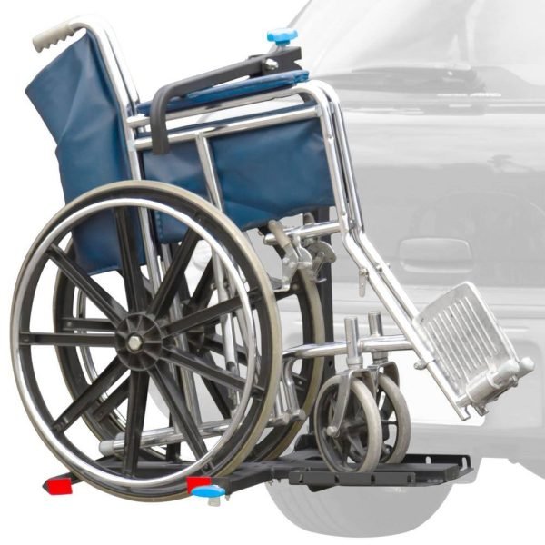 cee2d77022c54bbfb46d7eedf1d14003 SILVER SPRING MWCC 100 lbs. Manual Wheelchair Carrier with Tilting Platform