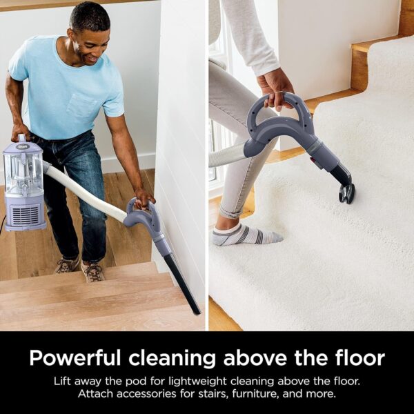 Rotator Pet Pro Lift-Away ADV Upright Vacuum with HEPA Filter, DuoClean PowerFins HairPro and Odor Neutralizer Technology, Pet Hair Pickup, For Carpets & Hardfloors, Dark Grey, LA555