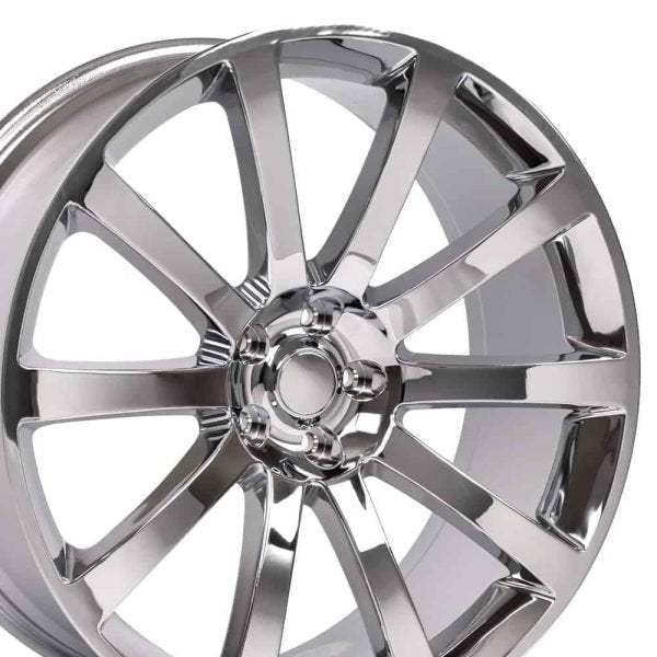 cf0b96558f264c669263669bee9a00d2 20 9 Wheel Fits Dodge, Chrysler 300 SRT Style Chrome Rim, Hollander 2253 SET