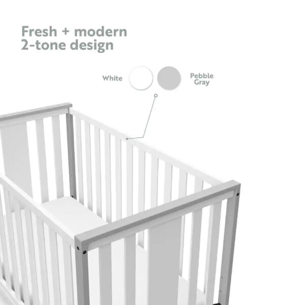 cf7bd42a5b84468b997d3759a58cec31 Storkcraft Modern Pacific Pebble Gray 4-in-1 Convertible Crib