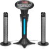 Portable WiFi Karaoke Machine for Adults – Black Pedestal with 7” Touchscreen, Built-In Speaker, Bluetooth, Recorder & 2 Wired Microphones