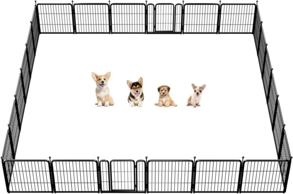 FXW Rollick Dog Playpen for Yard, RV Camping, 32 inch 8 Panels for Small and Medium Dogs│Patented