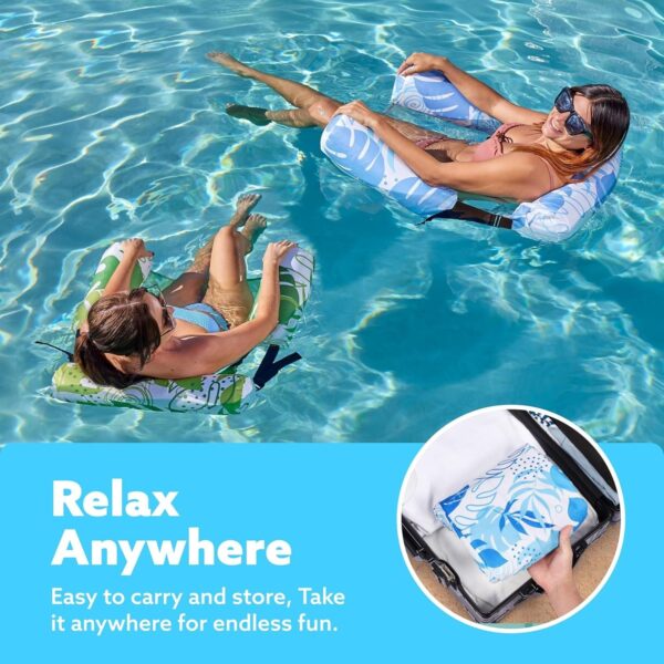 cfd0fc6a976f473fa76b39d81f40dc16 SLOOSH Inflatable Pool Floats Adult,2 Packs Floating Lounge Chairs,Blow up Pool Noodles for Adult Heavy Duty,Floating Chair for Party Summer Water Beach Lake Fun