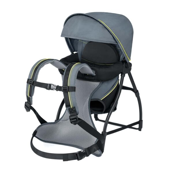 Chicco SmartSupport Aluminum Frame Backpack Carrier, Lightweight Baby Backpack Carrier | Solar/Grey New Model