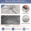 Hammock Chair Macrame Hanging Swing with Cushion,Hanging Cotton Ropes, Metal Frame, 450 lbs Capacity Indoor Outdoor, Patio, Balcony, Living,Deck, Yard, Garden(Double Swing) Beige