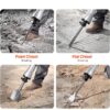 Demolition Jack Hammer, 1350 BPM Concrete Breaker 6pcs Chisels Bit Chipping with Case, 2200W Electric Jackhammer Heavy Duty, Black