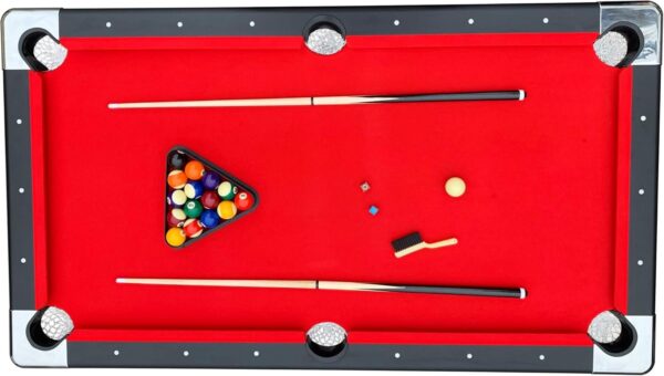d01885bd4c334e97a77a63538136518d Hathaway Fairmont 6 Ft Portable Pool Table, Adults Folding Billiards Tables for Game Room with Easy Foldable Storage, Includes Full Set of Billiard Balls, Cues, Chalk & Brush