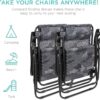 set of 2 adjustable steel mesh zero gravity lounge chair recliners w pillows and cup holder trays