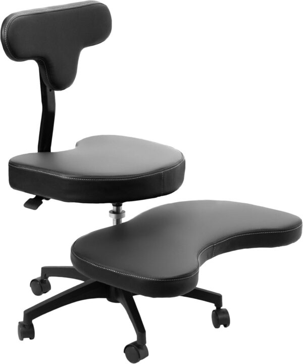 d11785ce0f314d10b7489bdb5a112714 VIVO Cross-Legged Office Chair – Adjustable Height Floor Chair with Back Support for Yoga, Meditation, and ADHD (Black, CHAIR-CL02B-R)