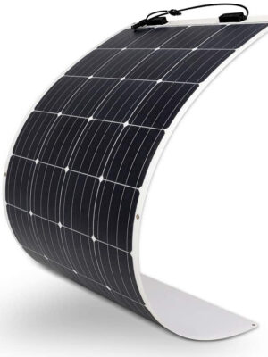 160 Watt 12 Volt Extremely Flexible Monocrystalline Solar Panel – Ultra Lightweight, Ultra Thin, Up to 248 Degree Arc, for RV, Boats, Roofs, Uneven Surfaces