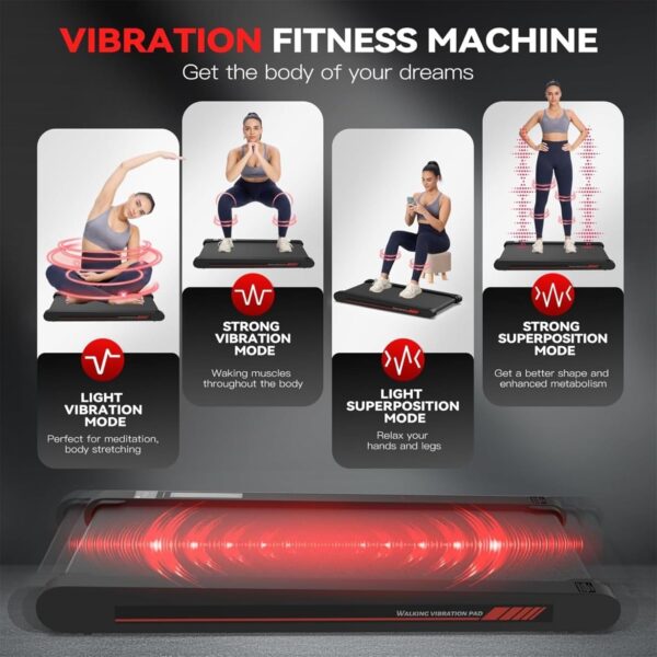 d1ce81463daf4330b42b6c83a82103c8 Walking Vibration Pad with APP, 3 in 1 Under Desk Treadmill, 2.5HP Low Noise Walking Treadmill Pad with Remote Control,Portable Treadmills for Home Office