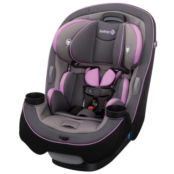 Grow and Go All-in-One Slim Convertible Car Seat, Rear Facing, 5-40 lbs, Forward Facing (30–65 lbs), High Back Booster Seat 40-100 pounds, Aqua Pop