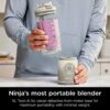 Ninja Blast Max, Portable Blender + Twist & Go, Personal Blender, Ninja Blender, Smoothie, Blend, Ice Crush, 3 Programs, Cordless, 22oz removable Vessel, Dishwasher Safe, Leakproof, Sea Glass, BC251MT