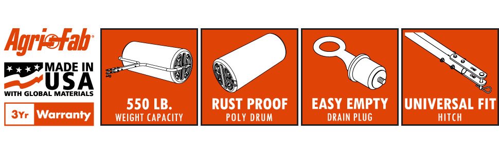 lawn roller. lawn roller tow behind. lawn rollers tow behind water filled. agri fab. yard roller