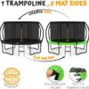 JUMPZYLLA Trampoline 8FT 10FT 12FT 14FT 15FT 16FT Trampoline with Enclosure – Recreational Trampolines with Ladder and AntiRust Coating, ASTM Approval Outdoor Trampoline for Kids