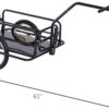 Foldable Bike Cargo Trailer, 80lbs Capacity, 16′′ Wheels, Black, with Hitch