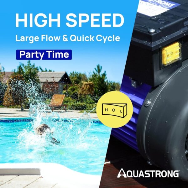 d2b68563fc314dae9f629977892ade3c AQUASTRONG In/Above Ground Pool Pump, High Flow (with Timer, 2HP, 8917 GPH, 220V)