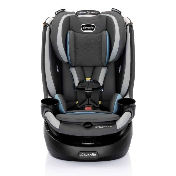 d2ebb396e01d43edac0bb9107b899bdf Evenflo Revolve360 Slim 2-in-1 Rotational Car Seat with Quick Clean Cover (Stow Blue)