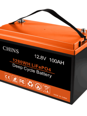 CHINS 12V 100AH LiFePO4 Lithium Iron Battery 100A BMS for RV