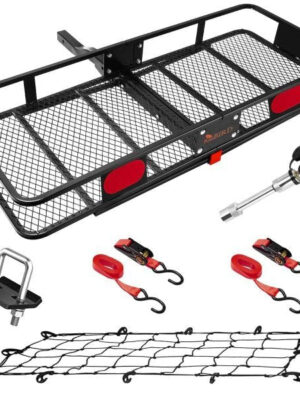 KING BIRD 60 x24 x6 Folding Hitch Cargo Carrier,550LBS Capacity,Fits to 2 Receiver