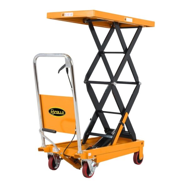 d2fcc7287a144cb6a2f171806afc5c0f APOLLOLIFT Hydraulic Lift Table Cart – 770 lbs Capacity, 51′′ Max Height, Double Scissor Lift with Safety Guard & 4 Wheels