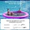 Round Inflatable Floating Dock, Sunchill Float Ring, Hammock Tanning Pool with 4in Woven Fabric, Manual Pump for 1-2 Min Quick Inflate/Deflate, Fits 2-8, Ideal for Lakes, Pools, Oceans