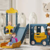 BIERUM 5 in 1 Toddler Slide and Swing Set for Toddlers Age 1-3