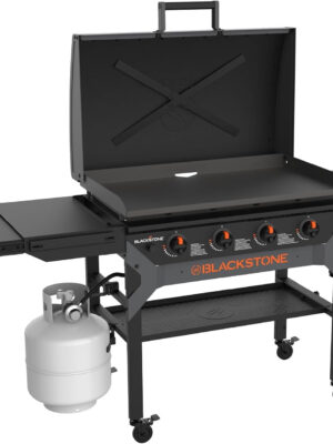 Blackstone 2310 Iron-Forged 36′′ Omnivore Griddle – Premium Powder-Coated Steel with Reinforced Hood, Black Finish