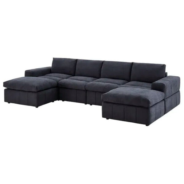 d352d13bbf8446c99926fe2c3ab1551c 134′′ Wide Reversible Modular Sectional with Ottoman