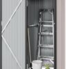 Aoxun 6.2×4 FT Shed Outdoor Storage Shed Metal Garden Shed with Lockable Doors & Slooping Roof Tool Shed Bike Shed for Backyard, Patio, Poolside (Brown)