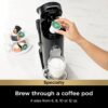 Ninja Pod & Grounds Specialty Single-Serve Coffee Maker, K-Cup Pod Compatible, Brews Grounds, Compact Design, Built-In Milk Frother, 56-oz. Reservoir, 6-oz. Cup to 24-oz. Mug Sizes, Stone, PB051ST