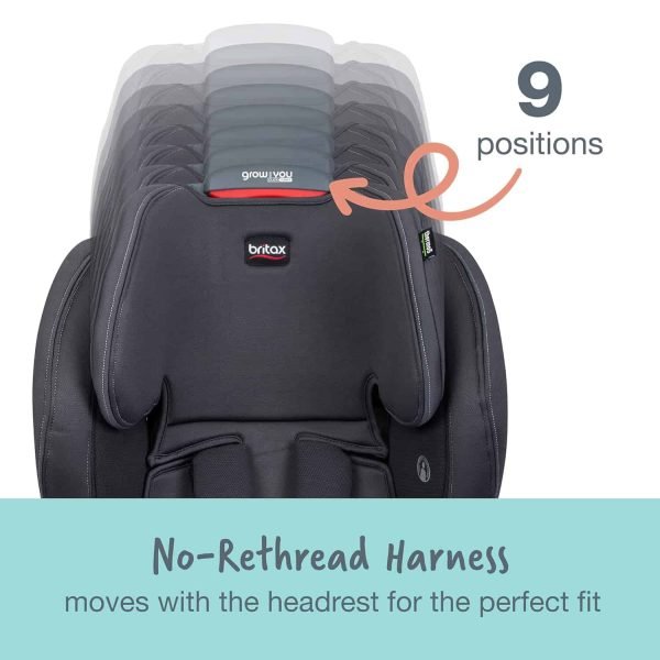 d3de903fad244c68a753e22af613f030 Britax Grow with You ClickTight Harness-2-Booster Car Seat, Cool N Dry Cool Flow Moisture Wicking Fabric