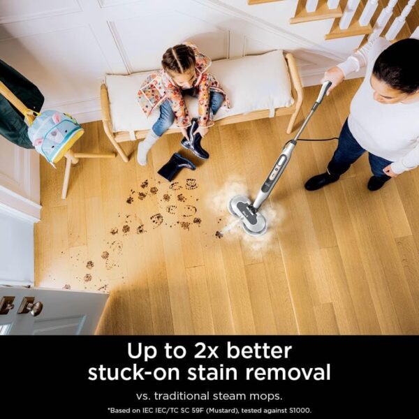 Steam Pickup 3-in-1 Steam Mop Picks Up Debris, Deep Scrubs, & Steam Sanitizes – All At Once, Lightweight Steam Cleaner for Home with Sealed Hard Floors like Hardwood, Tile & Laminate, SD201