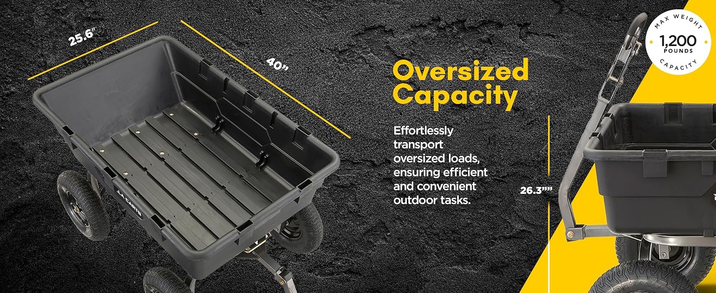 Heavy-Duty Yard Cart. Dump Cart. Gardening Tools. Outdoor Utility Cart. Innovative Garden Equipment.