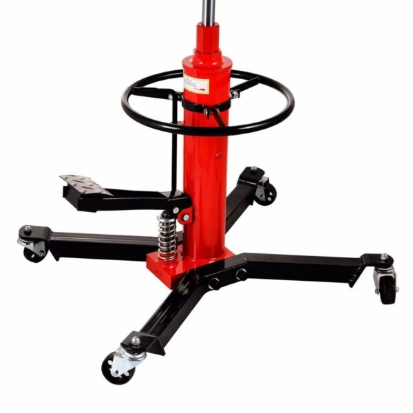 d50fa408e852404eb9a902fb3b5f709f Hydraulic Car Transmission Jack Vertical Lift,1660 Pounds,360掳Rotating Wheel Lift,Red