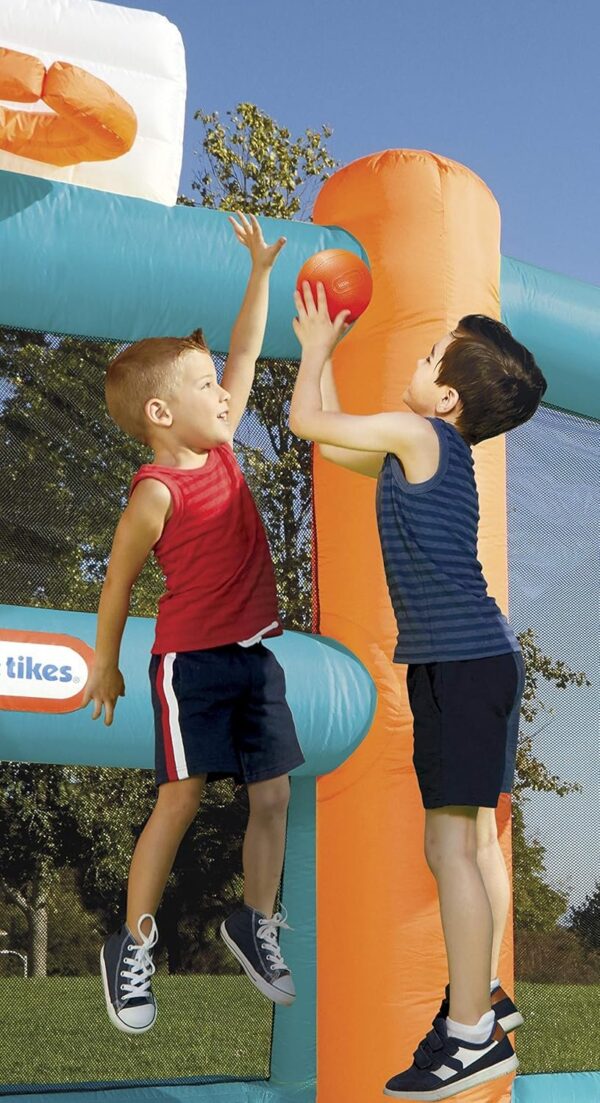 d567f6e8df0a4462b2784a4fed2d021c Little Tikes Jump ‘n Slide Inflatable Bouncer Includes Heavy Duty Blower With GFCI, Stakes, Repair Patches, And Storage Bag, for Kids Ages 3-8 Years