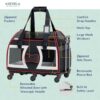 Bone Cruiser PRO Pet Carrier with Removable Wheels and Double Telescopic Handle