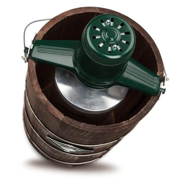 d628155f11234cee98aa773ea94e1191 White Mountain 6 Qt. Green and Brown Electric Ice Cream Maker